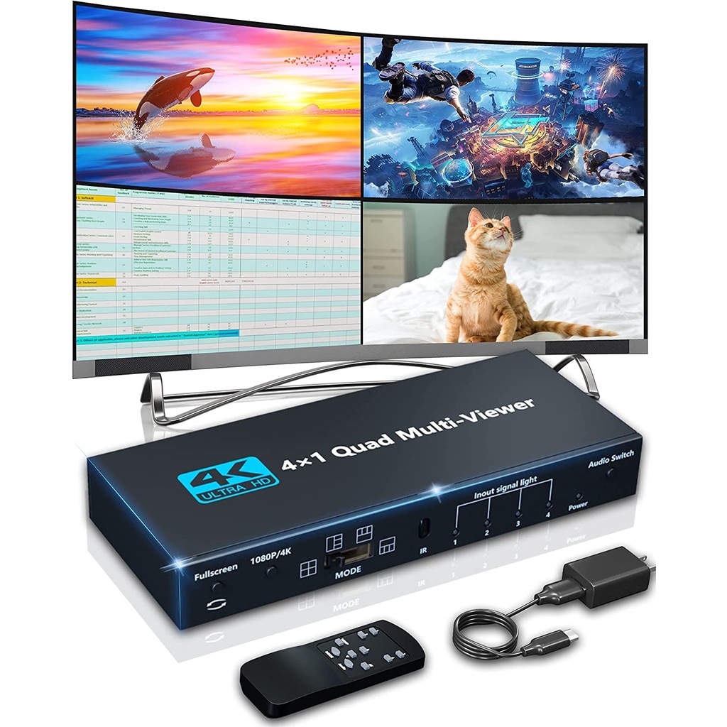 FSU HDMI ȣȯ ġ, 4x1  Ƽ , ɸ ó, 4 in 1 Out, 4K, 30Hz, 4   ø, PS4 ī޶ PC TV